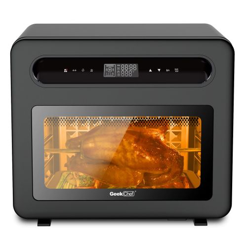 Chef Steam Air Fryer Toast Oven Combo , 26 QT Steam Convection Oven Countertop , 50 Cooking Presets, with 6 Slice Toast, 12" Pizza Chef Steam Air Fryer Toast Oven Combo , 26 QT Steam Convection Oven Countertop , 50 Cooking Presets, with 6 Slice Toast, 12" Pizza