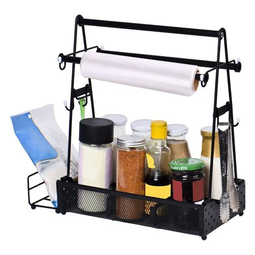 Utensil Caddy Metal Grill Caddy with Paper Towel Holders Utensil Holder for Outdoor Picnic Barbecue Camping Grilling Tools Storage Organizer Barbecue Utensil Caddy Metal Grill Caddy with Paper Towel Holders Utensil Holder for Outdoor Picnic Barbecue Camping Grilling Tools Storage Organizer Barbecue